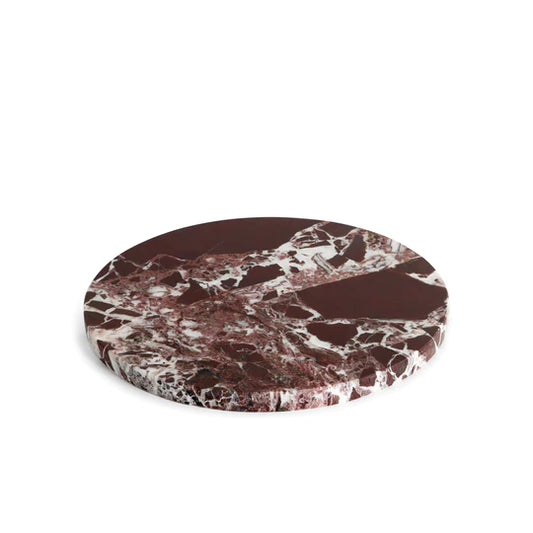Burgundy Marble Round Platter M