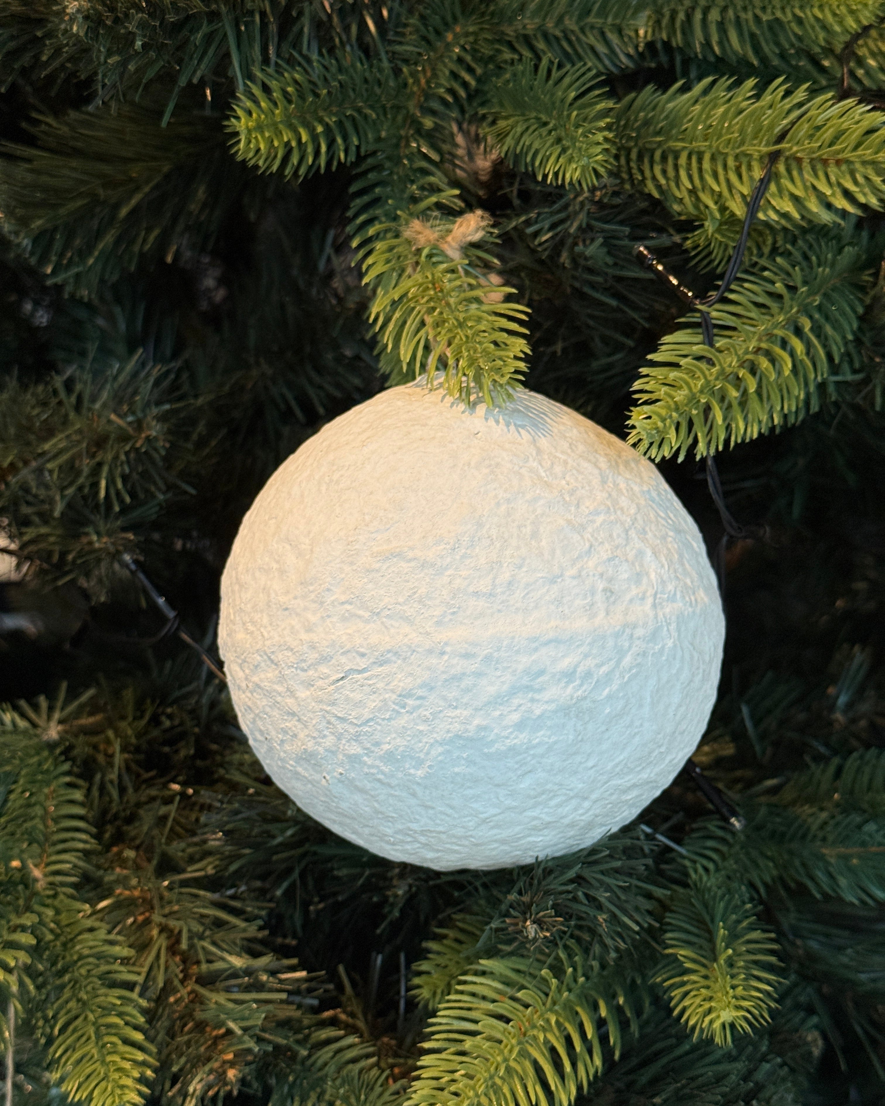 Papmachékugle - White - Large