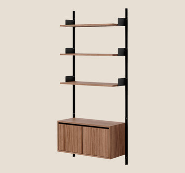 NEW WORKS WALL SHELF 1900 CABINET LOW W. DOORS
