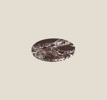 BURGUNDY MARBLE - ROUND PLATTER - MEDIUM