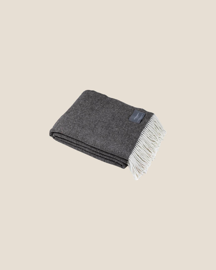 Merino & Cashmere Wool Plaid - Two Tone Chocolate