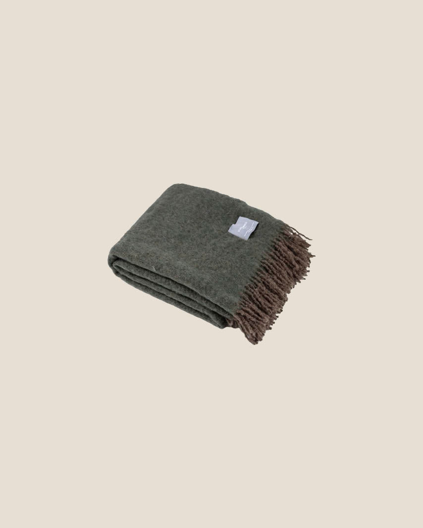 Mohair Plaid - Umbra & Moss Melange