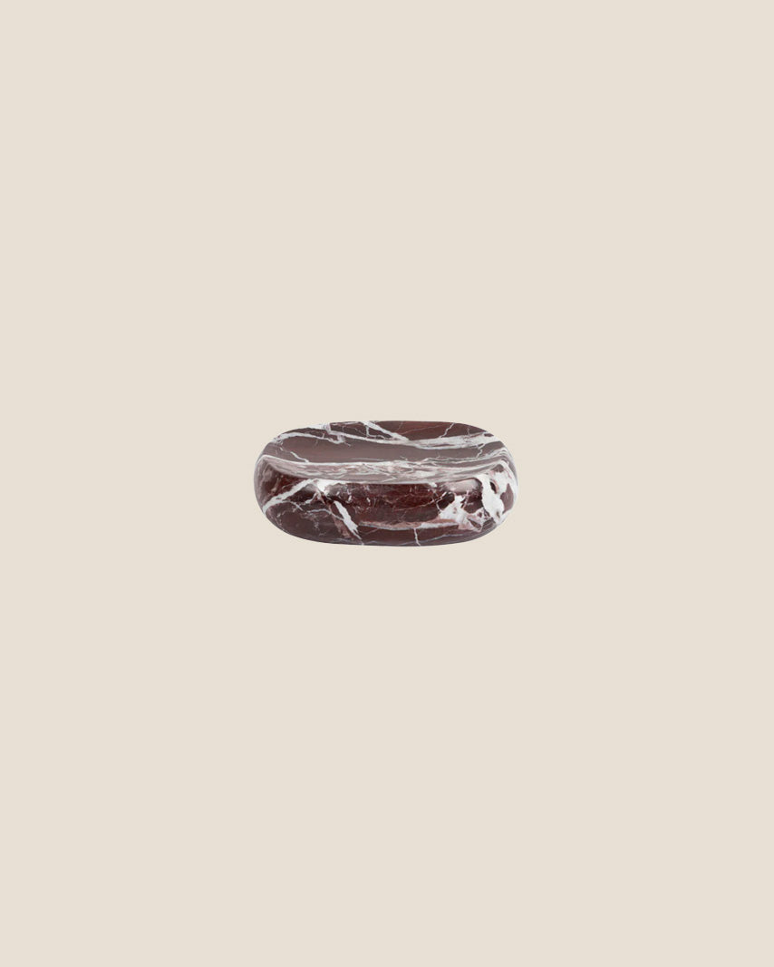 BURGUNDY MARBLE - SOAP DISH