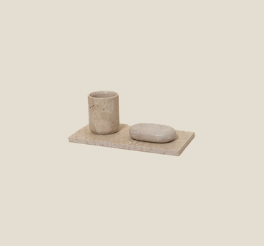 TRAVERTINE - SOAP DISH