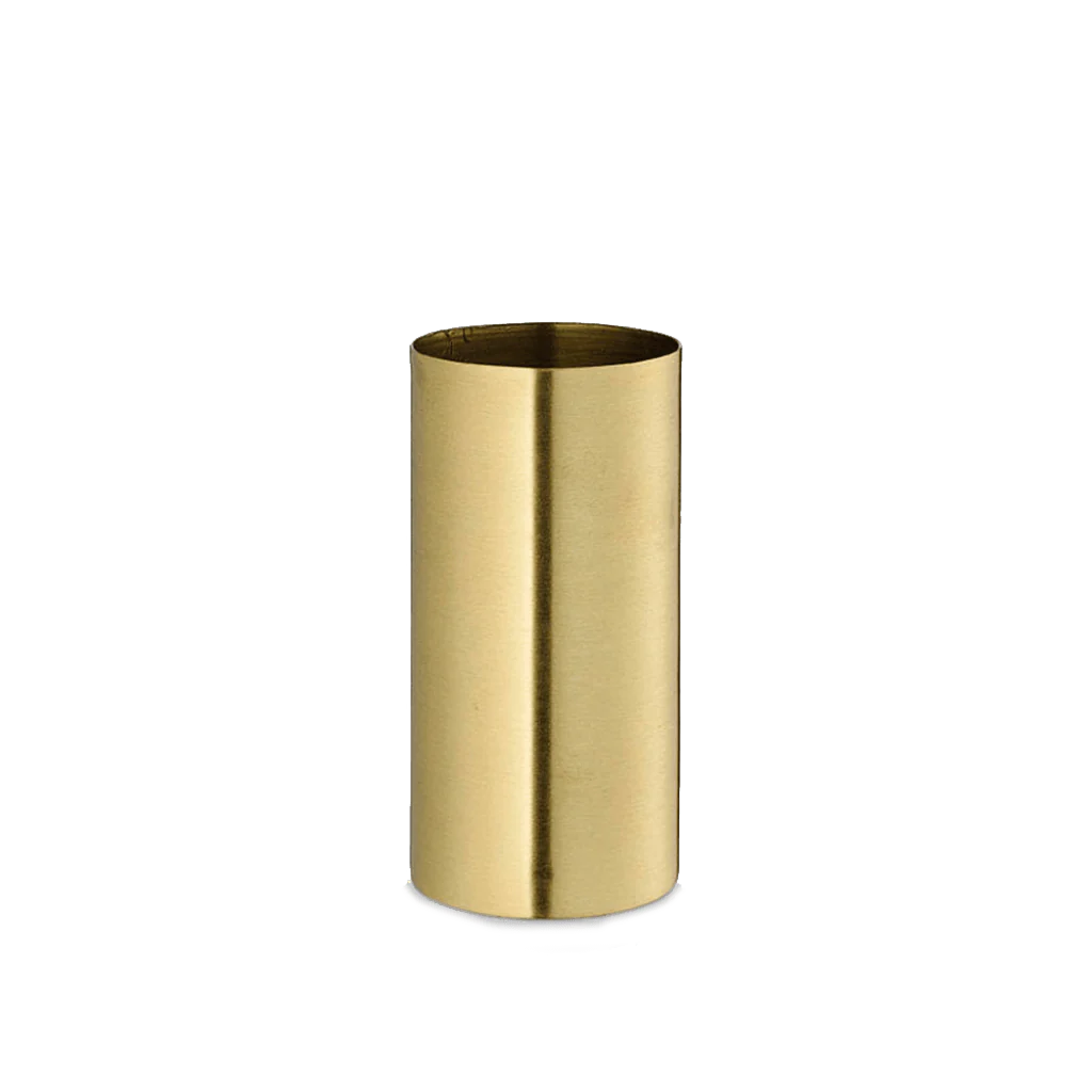 Cylinder vase i messing - 16 cm